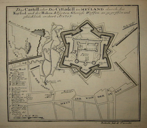 Bodenehr Gabriel (1664-1758) Das Castell oder die Cittadell zu Meyland... 1715 ca. Augsburg